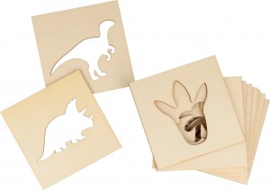 10 pochoirs en bois 10x10 cm - Artemio