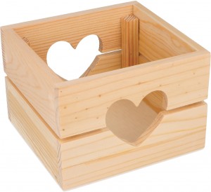 Casier en bois coeur 12x8,5 cm - Artemio