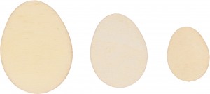 30 silhouettes oeufs en bois - Artemio