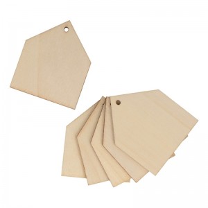  6 étiquettes maisos en bois - Artemio