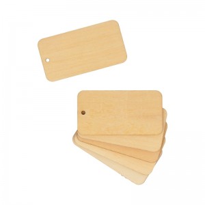  6 étiquettes rectangle en bois - Artemio