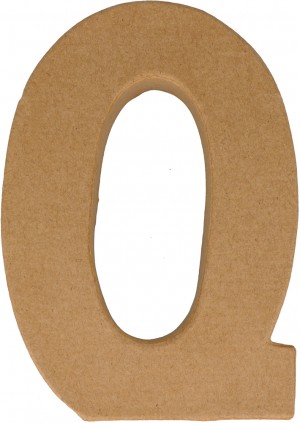 Lettre Q papier mâché 15 cm - Artemio