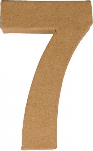 Chiffre 7 papier mâché 15 cm - Artemio
