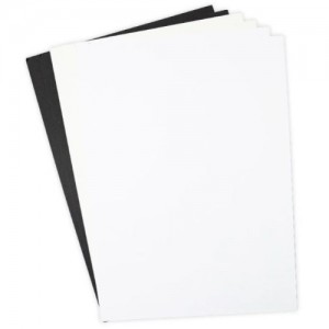 60 feuilles black/ivory/white cardstock A4 - Sizzix