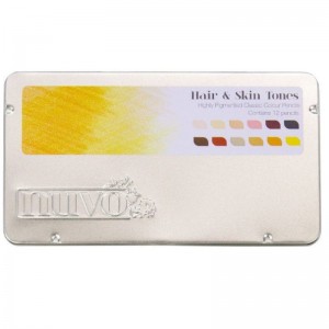 12 colored pencils hair & skin - Nuvo