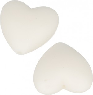 2 perles blanches 29x29x12 mm silicone - Artemio