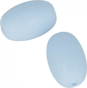 2 perles bleues 14x20  mm silicone - Artemio