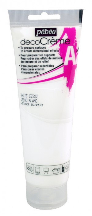 Gesso blanc - enduit - 120 ml – décocrème - Pébéo