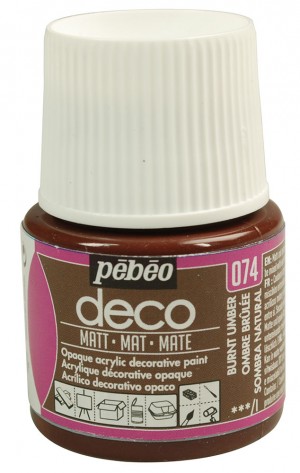 Peinture ombre brulée - acrylique mat - 45 ml - Pébéo