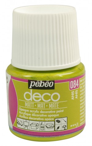Peinture anis - acrylique mat - 45 ml - Pébéo