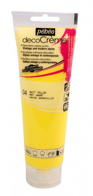 Peinture jaune - acrylique mat - 120 ml - Pébéo