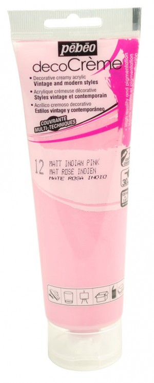 Peinture rose indien - acrylique mat - 120 ml - Pébéo