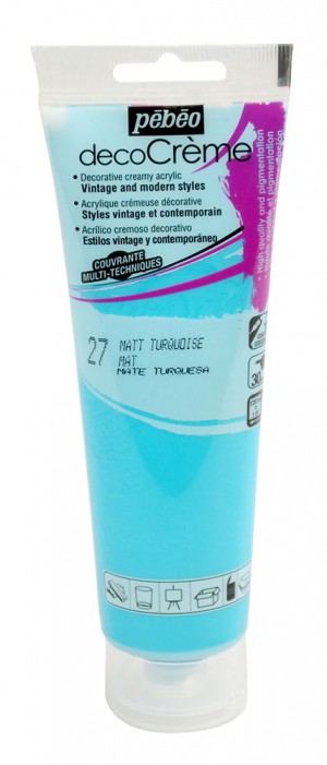 Peinture turquoise - acrylique mat - 120 ml - Pébéo