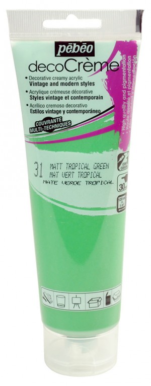 Peinture vert tropical - acrylique mat - 120 ml - Pébéo