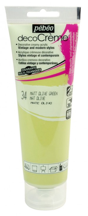 Peinture olive - acrylique mat - 120 ml - Pébéo