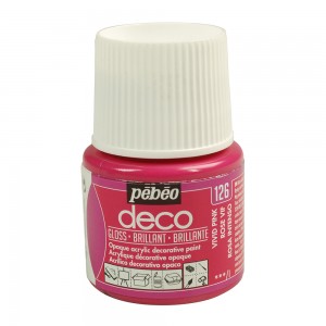 Peinture rose vif  - acrylique brillante - 45 ml - Pébéo
