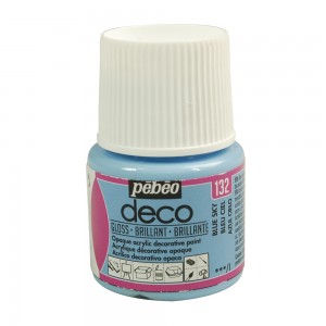 Peinture bleu ciel  - acrylique brillante - 45 ml - Pébéo