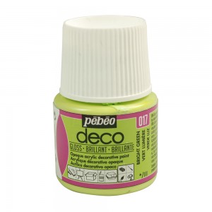 Peinture vert lumière  - acrylique brillante - 45 ml - Pébéo