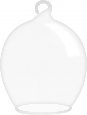 2 cloches en verre 9 cm  - Artemio