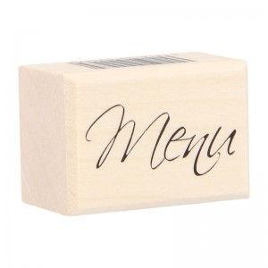 Tampon menu 26x36 mm -bois -Artemio