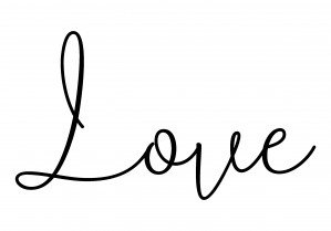 Tampon  love 37x63 mm -bois - Artemio
