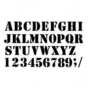 Pochoir alphabet découpe au laser 25x42 cm - Artemio