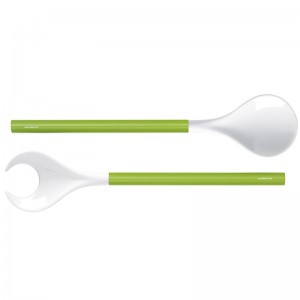 Couverts à salade vert 13,5 cm - porcelaine - Asa