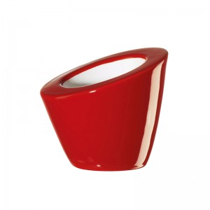 Set 2 coquetiers Pollo rouge 7x7 cm - porcelaine - Asa