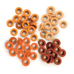 60 orange eyelets - We R