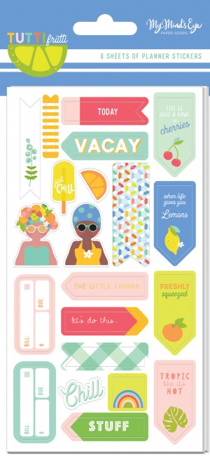 
Autocollants planner Tutti frutti - gold foil - My Mind's Eye