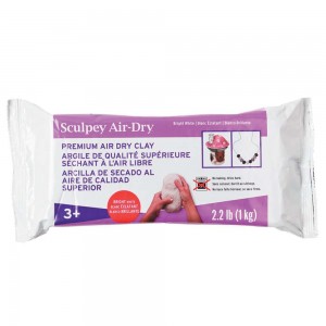 Argile Air-dry bright white 1kg - Sculpey