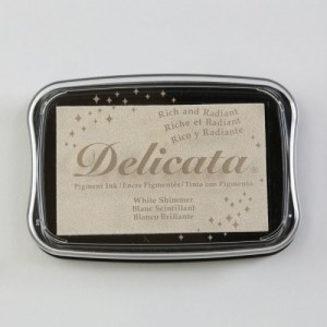 Encreur Delicata  white shimmer - Tsukineko