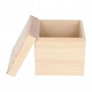 Boîte carrée 12x12x12 cm bois - Artemio