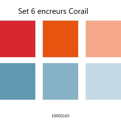 6 stempelkussens Corail 3x3 cm - Artemio