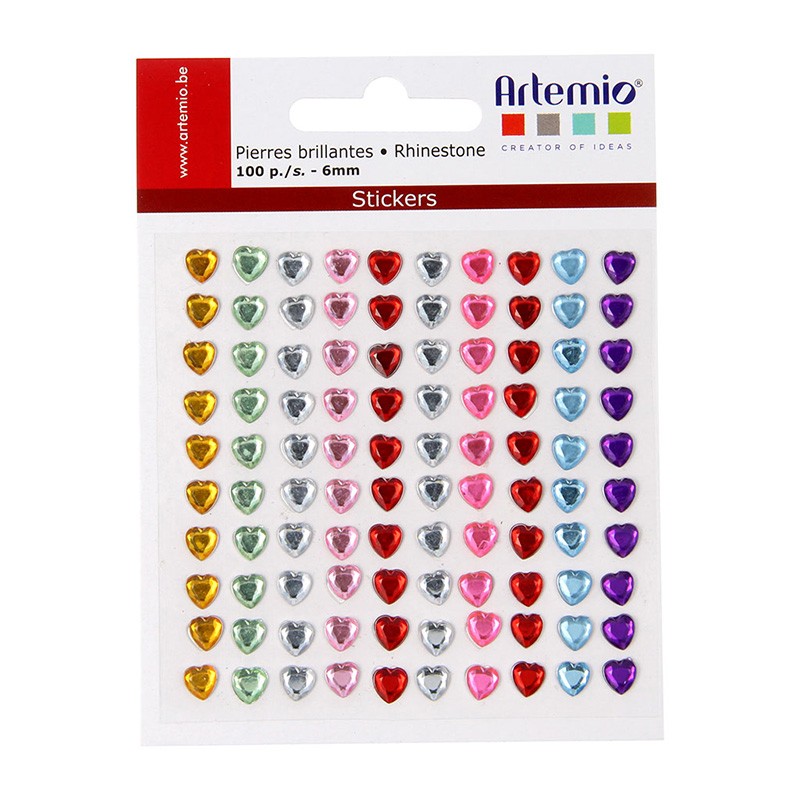Stras harten stickers - Artemio