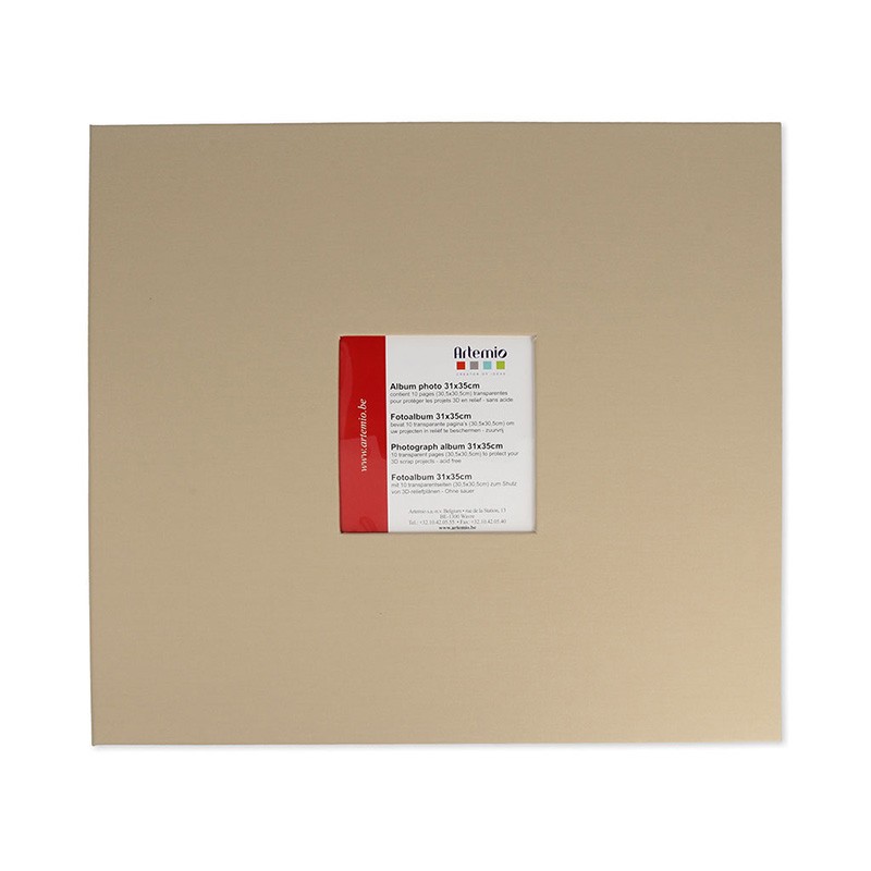 Fotoalbum stof beige 31x35 cm - Artemio