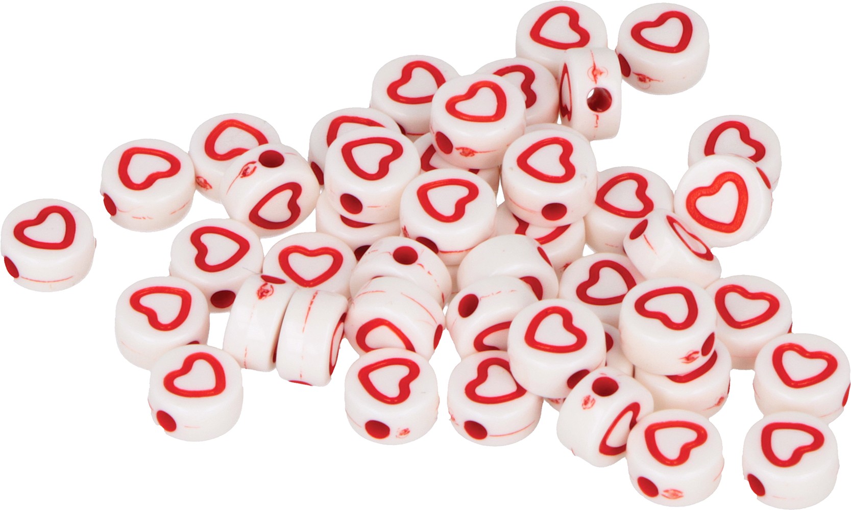 300 perles cœur plastique 7 mm - Artemio