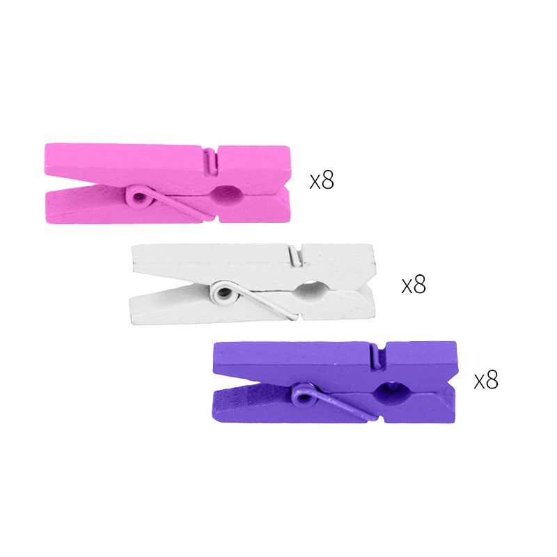 24 wasknijpers 3,5 cm - Artemio