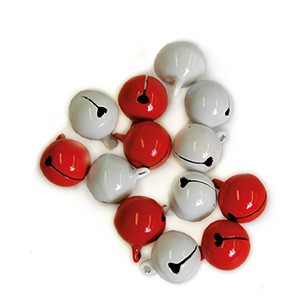 10 klokjes rood wit - Artemio
