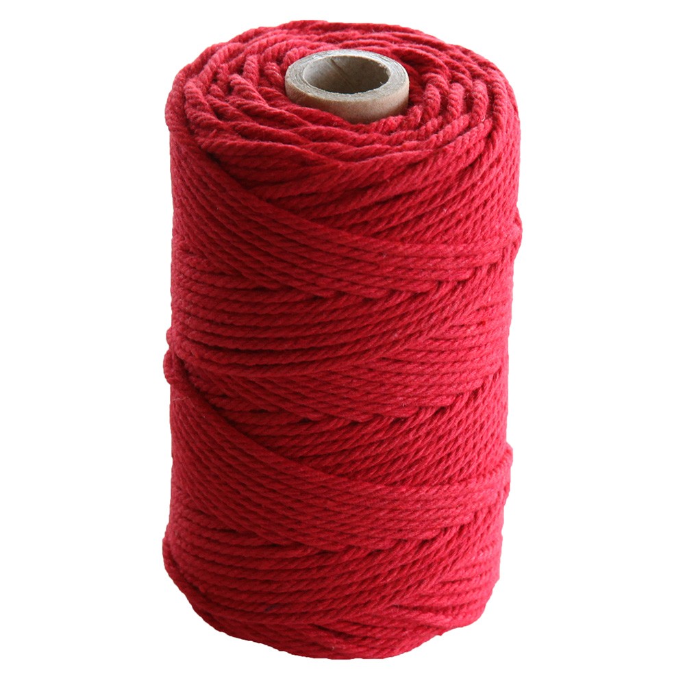 Corde coton rouge - 70 m x 2,2 mm - Artemio