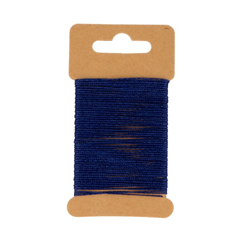 Blauw gewaxt katoendraad 10 m - Artemio