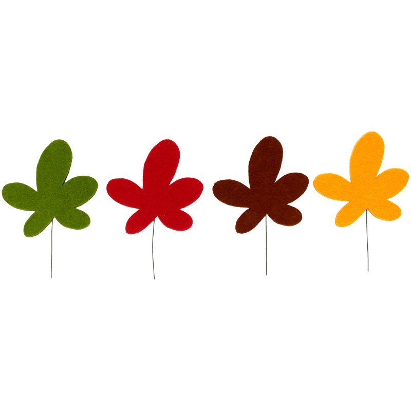 12 vilten silhouetten blaadjes 12 cm - Artemio