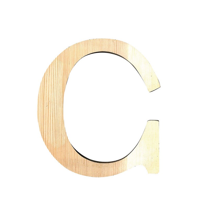 Letter C - 19 cm - hout - Artemio
