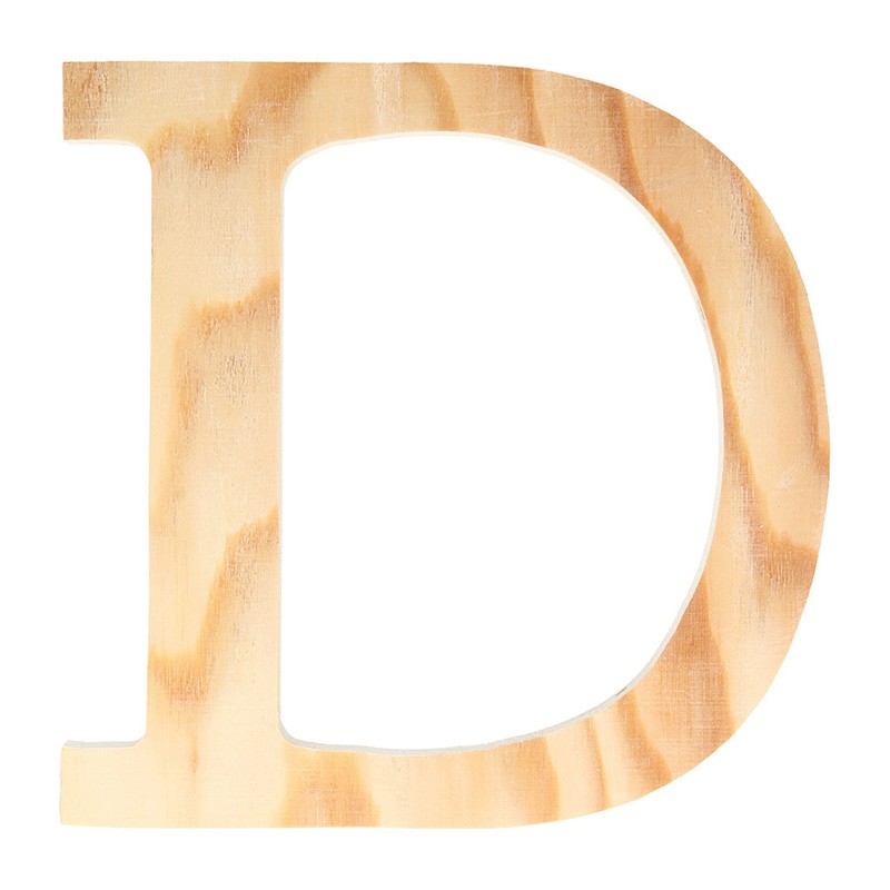 Letter D - 19 cm - hout - Artemio