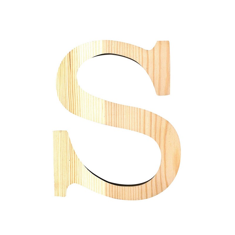 Letter S - 19 cm - hout - Artemio