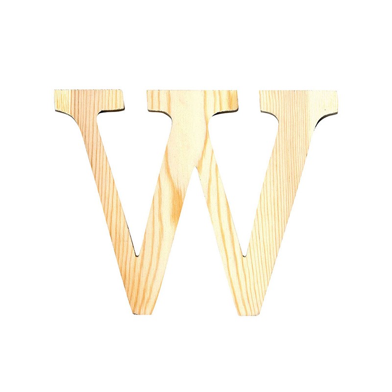 Letter W - 19 cm - hout - Artemio