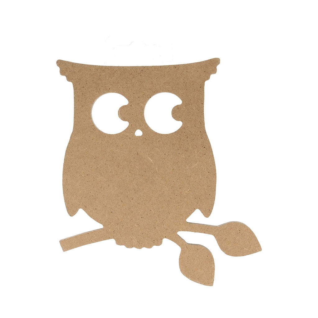 Silhouet uil 10x15 cm MDF - Silhwood