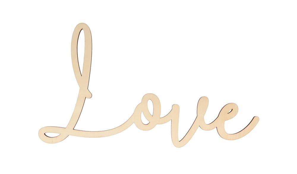 Love 16,5x30 cm - houten woord - Artemio