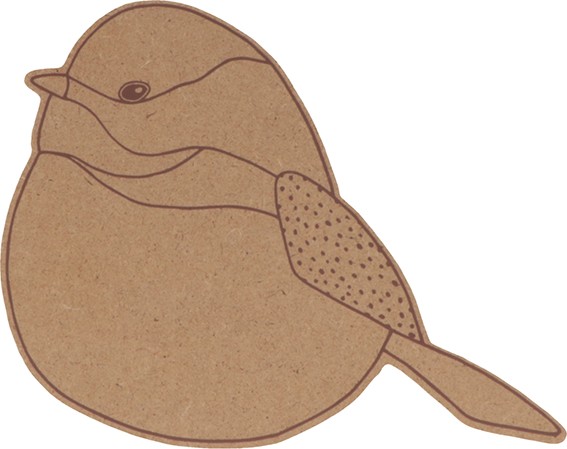 Silhouet vogel 25x17,5 cm MDF - Silhwood