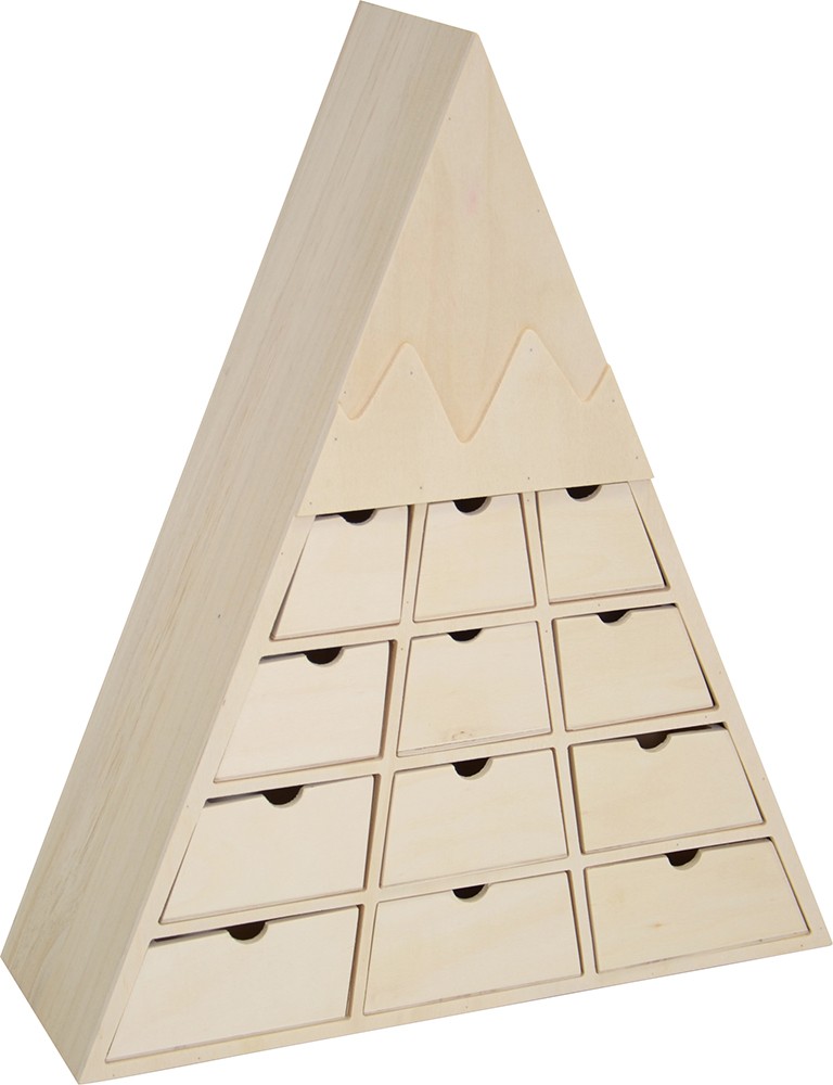Calendrier de l'Avent montagne 34x12,5x40,5 cm - Artemio